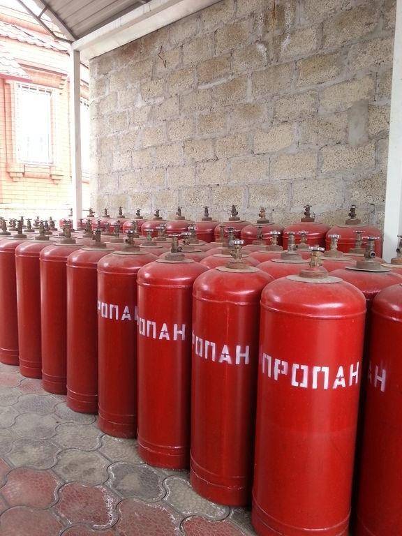 пропан в баллонах