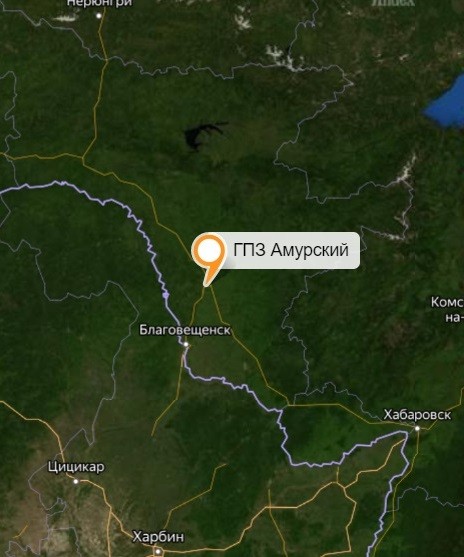 ГПЗ Амурский на карте