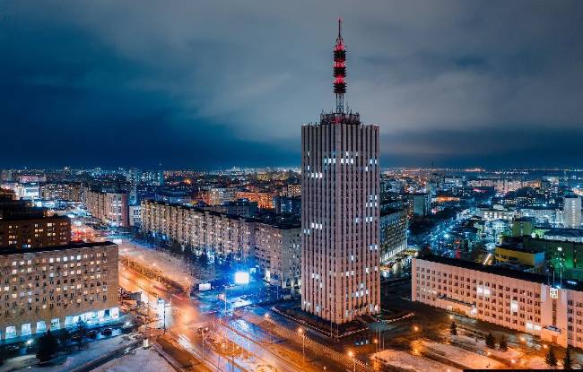 Архангельск ночью